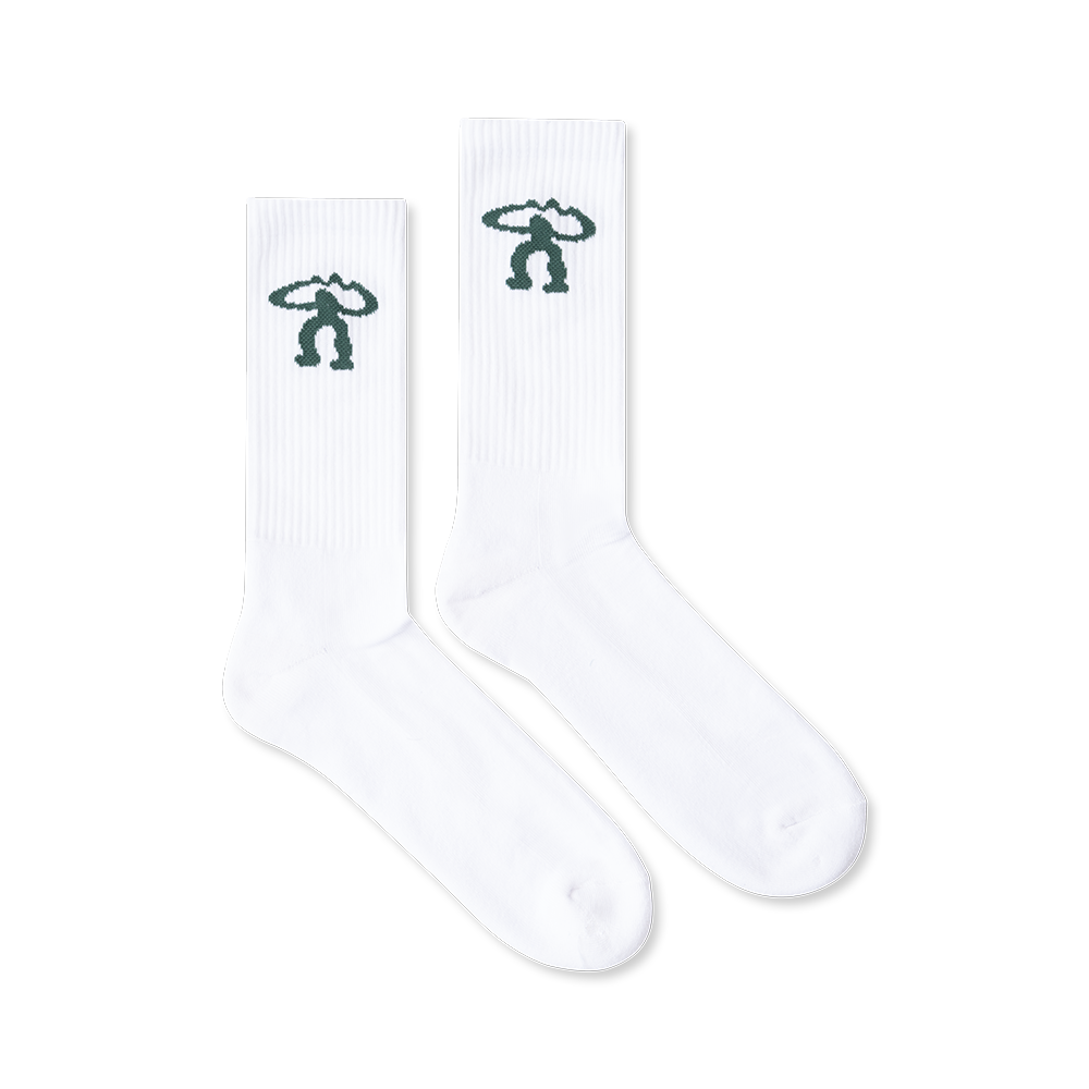 logo sock – white