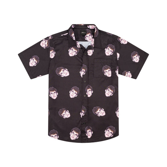 All Over Button Tee Black